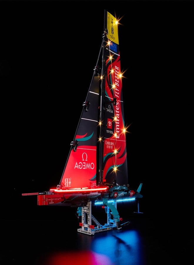 Kyglaring طقم إضاءة LED من Kyglaring متوافق مع مكعبات بناء Lego Emirates Team New Zealand AC75 Yacht 42174، ملحقات إضاءة مطورة لمجموعة النموذج 42174 (النموذج غير متضمن)، الإصدار الكلاسيكي. - Image 1